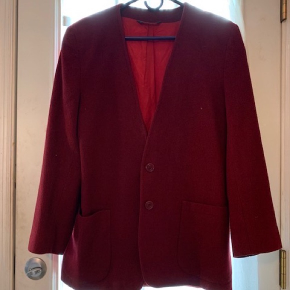 Maroon Wool Jacket - image 1